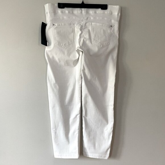 New Bellina White Straight Leg Stretch Pull On Jeans Size XL Petite PXL bin 4H - Picture 3 of 4